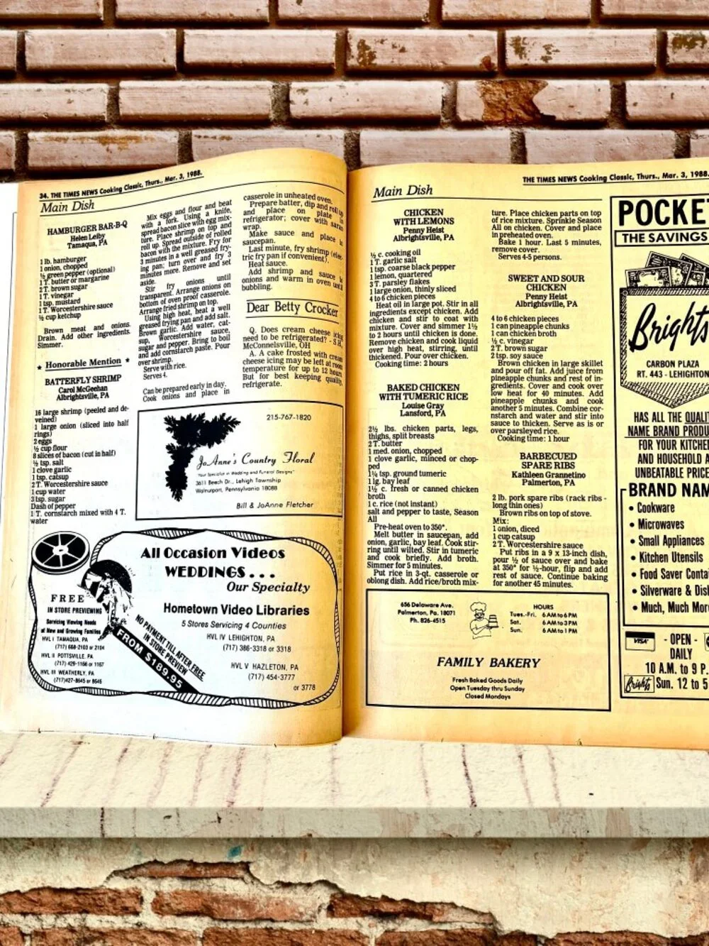 Vintage 1988 Paperback Cookbook THE TIMES NEWS COOKING RECIPE GUIDE Pamphlet